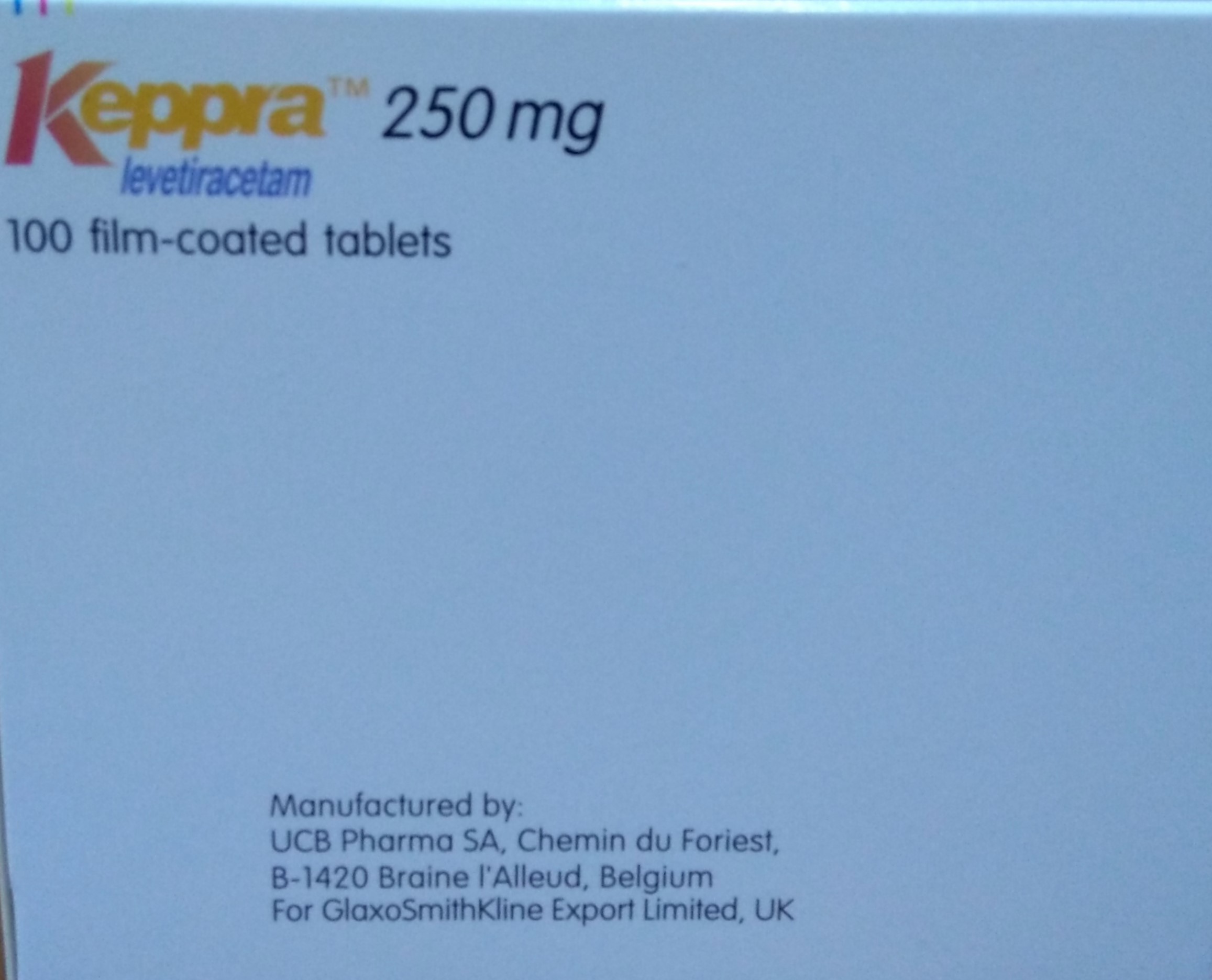 Keppra Tablets 250mg